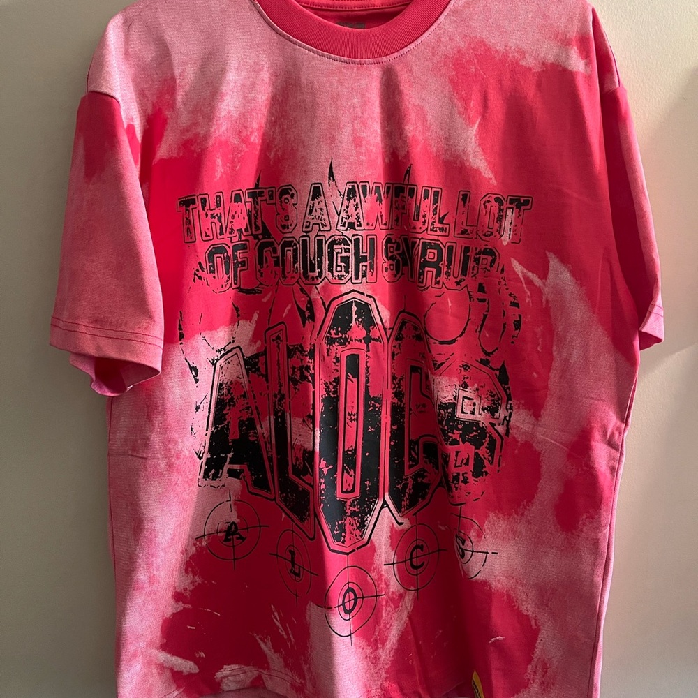 Pink Tie-Dye Graphic Short Sleeve Tee